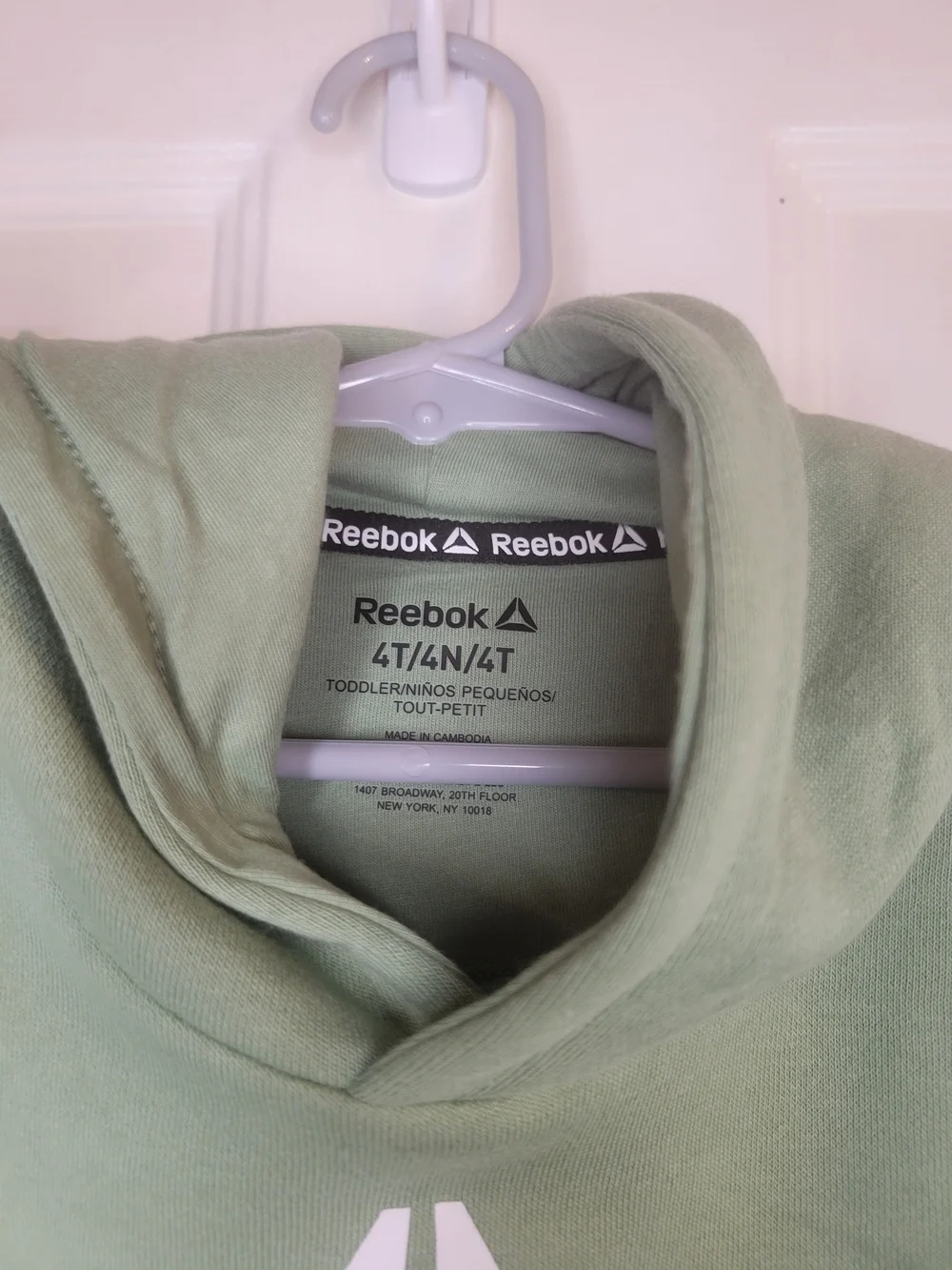 Reebok Kids' Sage Green Logo Hoodie